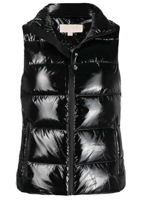 michael michael kors womens black puffer vest